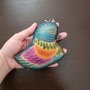 Animal Genuine Leather Bird Handmade Coin Purse